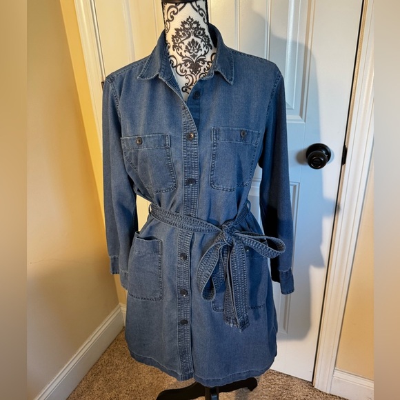 GAP Dark Blue Denim Jacket Dress - Picture 1 of 7